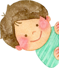 覗く男の子緑 覗く男の子緑