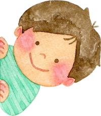 覗く男の子黄色 覗く男の子黄色